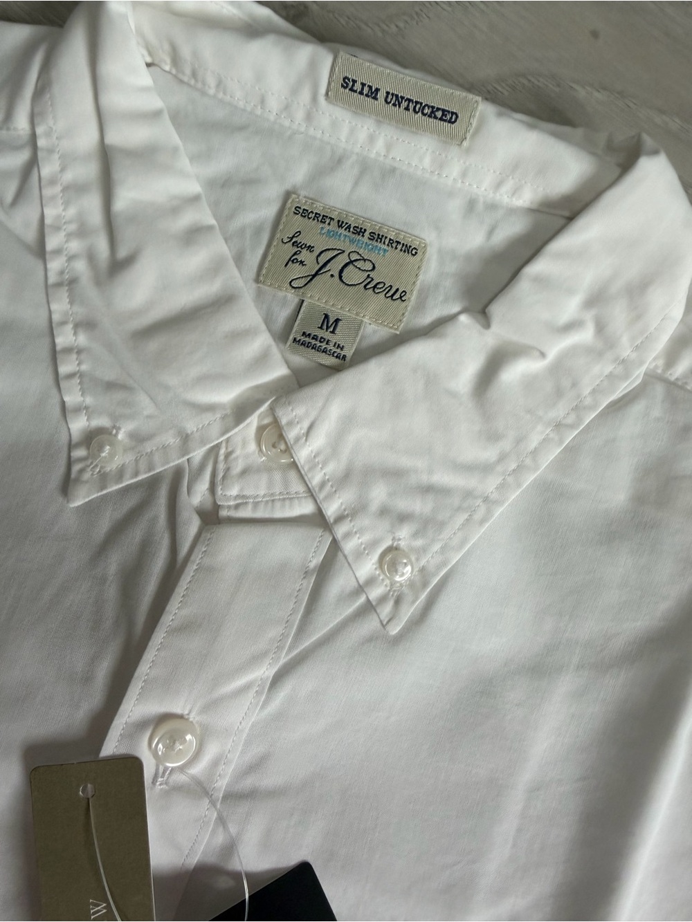 J. Crew Men's White Long-Sleeve Button-Up Shirt - Picture 2 of 3